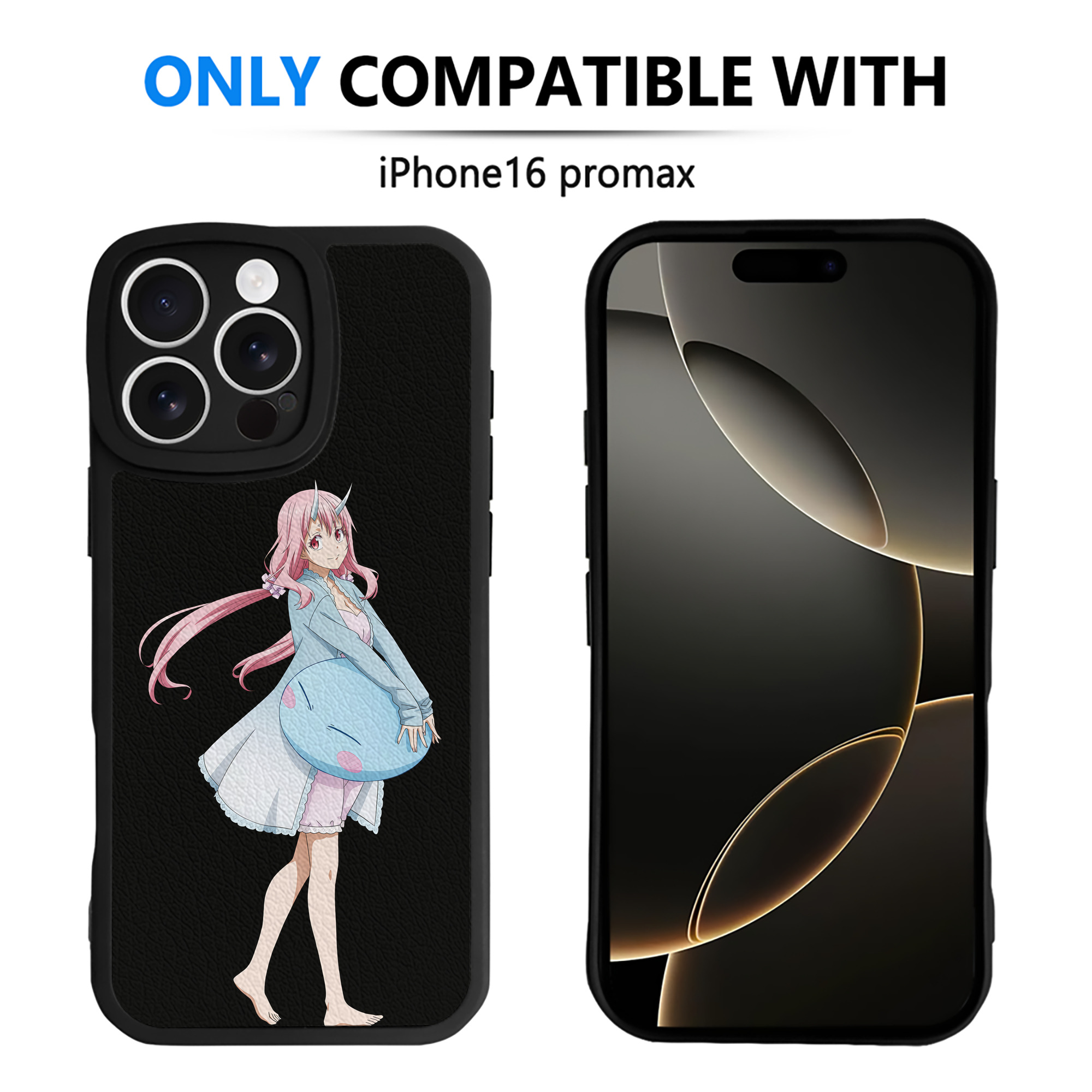 （画像用） 転スラ Regarding Reincarnated to Slime 【iPhone 16シリーズ対応】シリコンスマホケース（レザー調） 材質：シリコン